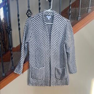 Market & Spruce Gray and white Knit Sweater